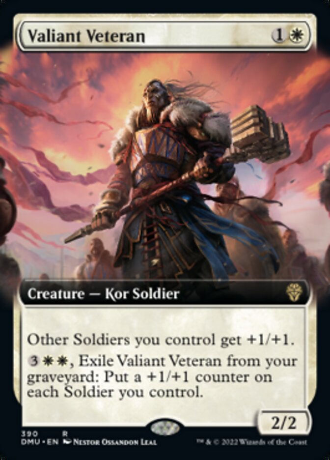 Valiant Veteran (Extended Art) [Dominaria United] | Card Citadel