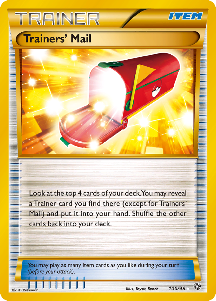 Trainers' Mail (100/98) [XY: Ancient Origins] | Card Citadel