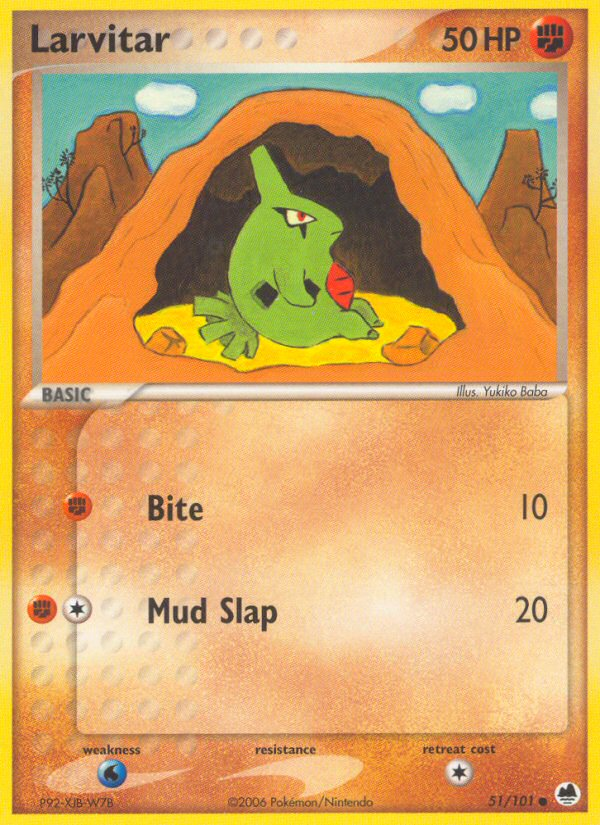 Larvitar (51/101) [EX: Dragon Frontiers] | Card Citadel