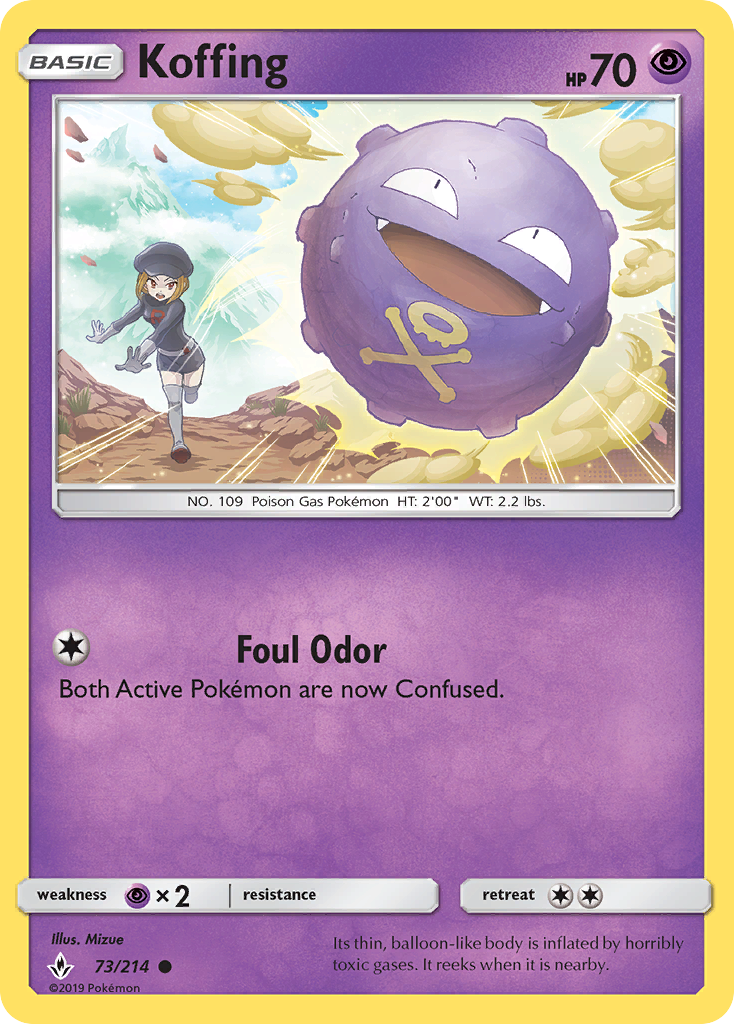 Koffing (73/214) [Sun & Moon: Unbroken Bonds] | Card Citadel