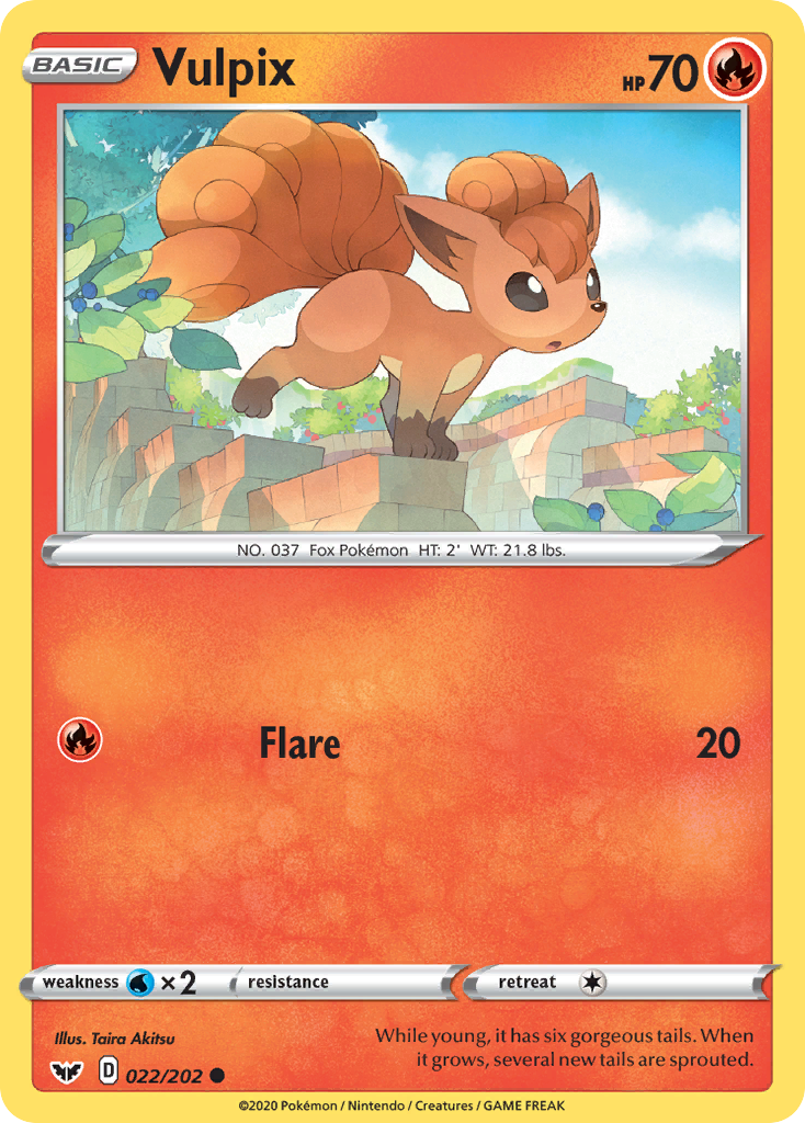 Vulpix (022/202) [Sword & Shield: Base Set] | Card Citadel