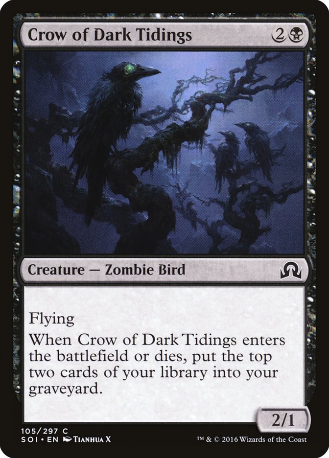 Crow of Dark Tidings [Shadows over Innistrad] | Card Citadel