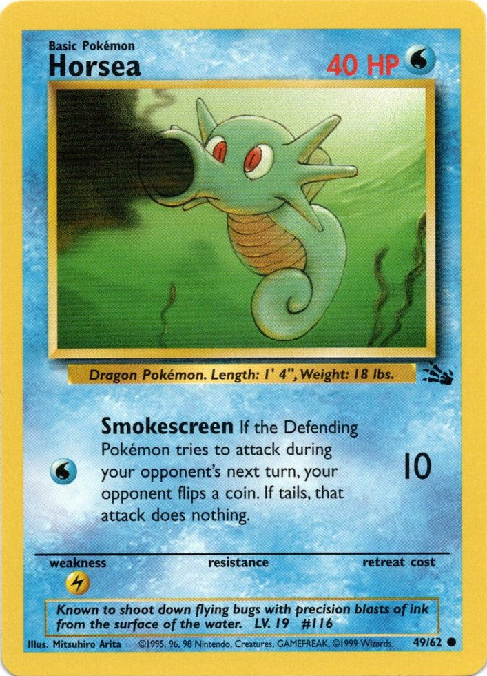 Horsea (49/62) [Fossil Unlimited] | Card Citadel