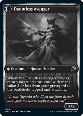 Bereaved Survivor // Dauntless Avenger [Innistrad: Double Feature] | Card Citadel