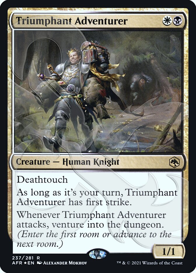 Triumphant Adventurer (Ampersand Promo) [Dungeons & Dragons: Adventures in the Forgotten Realms Promos] | Card Citadel