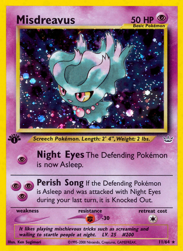 Misdreavus (11/64) [Neo Revelation 1st Edition] | Card Citadel