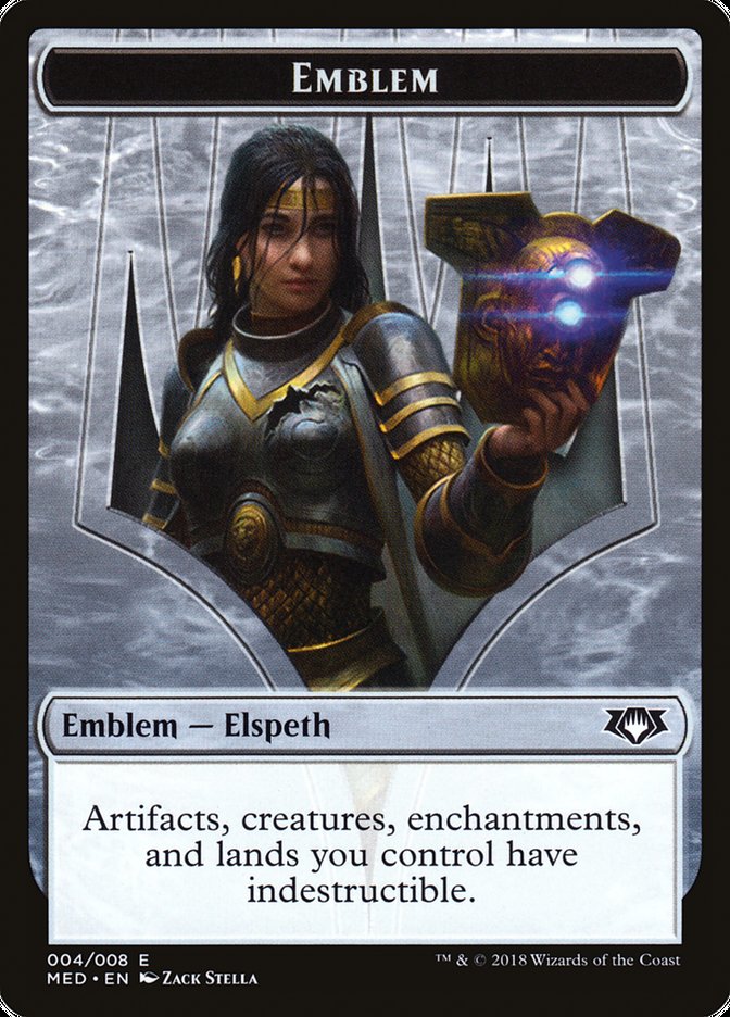 Emblem - Elspeth, Knight-Errant [Mythic Edition Tokens] | Card Citadel