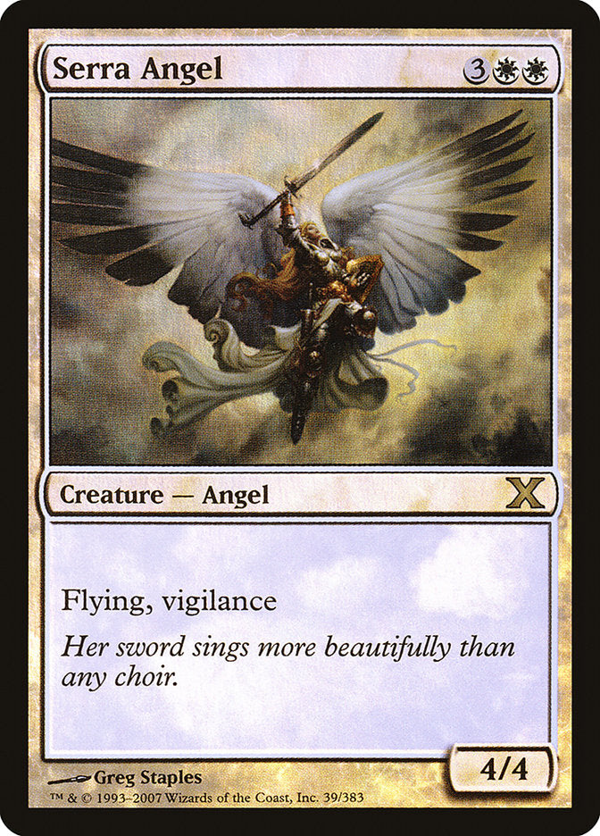 Serra Angel (Premium Foil) [Tenth Edition] | Card Citadel