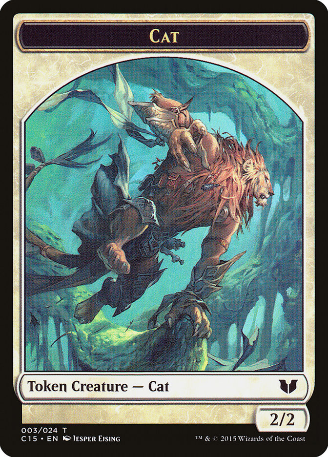 Cat // Zombie Double-Sided Token [Commander 2015 Tokens] | Card Citadel