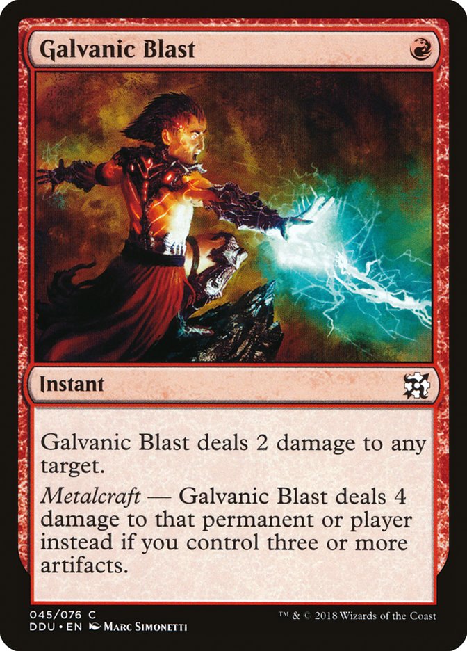 Galvanic Blast [Duel Decks: Elves vs. Inventors] | Card Citadel
