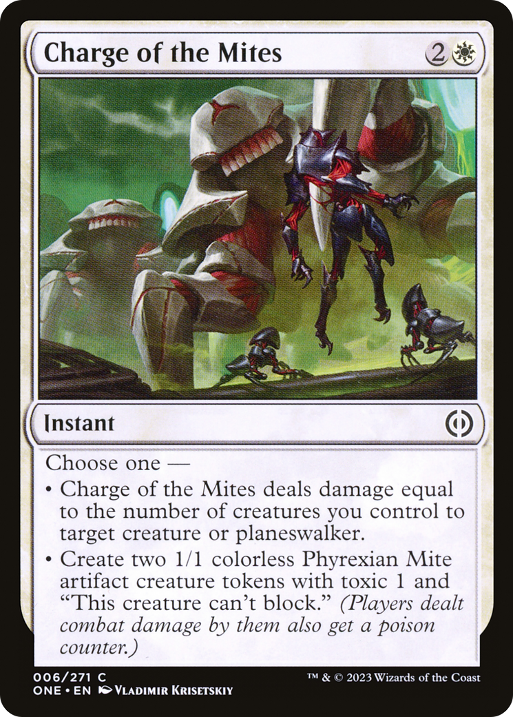 Charge of the Mites [Phyrexia: All Will Be One] | Card Citadel