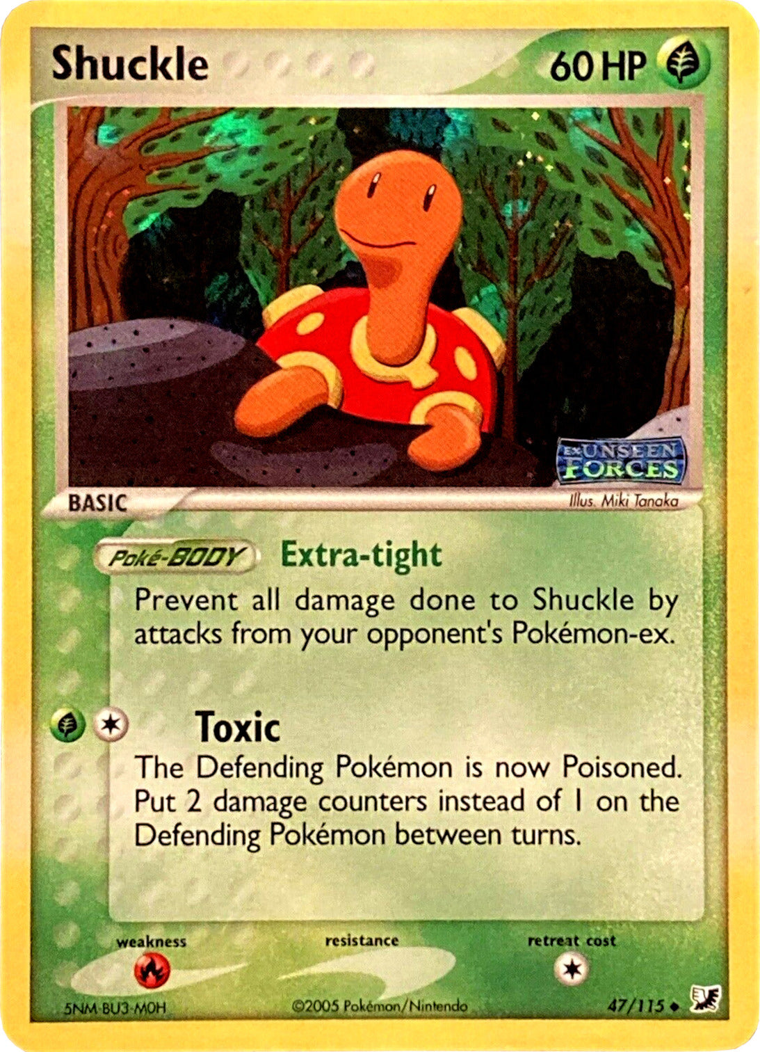 Shuckle (47/115) (Stamped) [EX: Unseen Forces] | Card Citadel