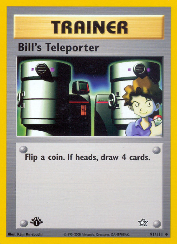 Bill's Teleporter (91/111) [Neo Genesis 1st Edition] | Card Citadel