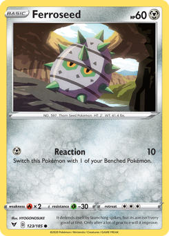 Ferroseed (123/185) [Sword & Shield: Vivid Voltage] | Card Citadel