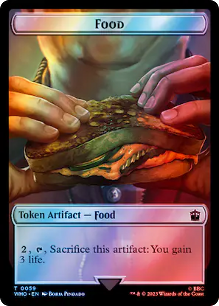 Alien Angel // Food (0059) Double-Sided Token (Surge Foil) [Doctor Who Tokens] | Card Citadel