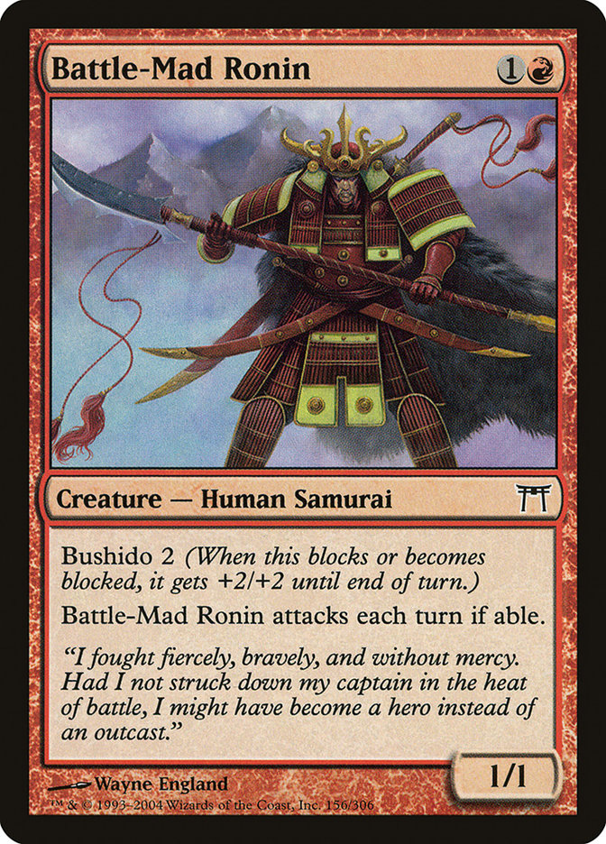 Battle-Mad Ronin [Champions of Kamigawa] | Card Citadel