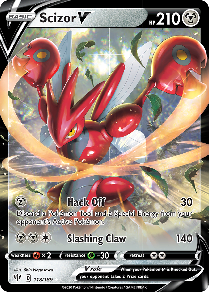 Scizor V (118/189) [Sword & Shield: Darkness Ablaze] | Card Citadel