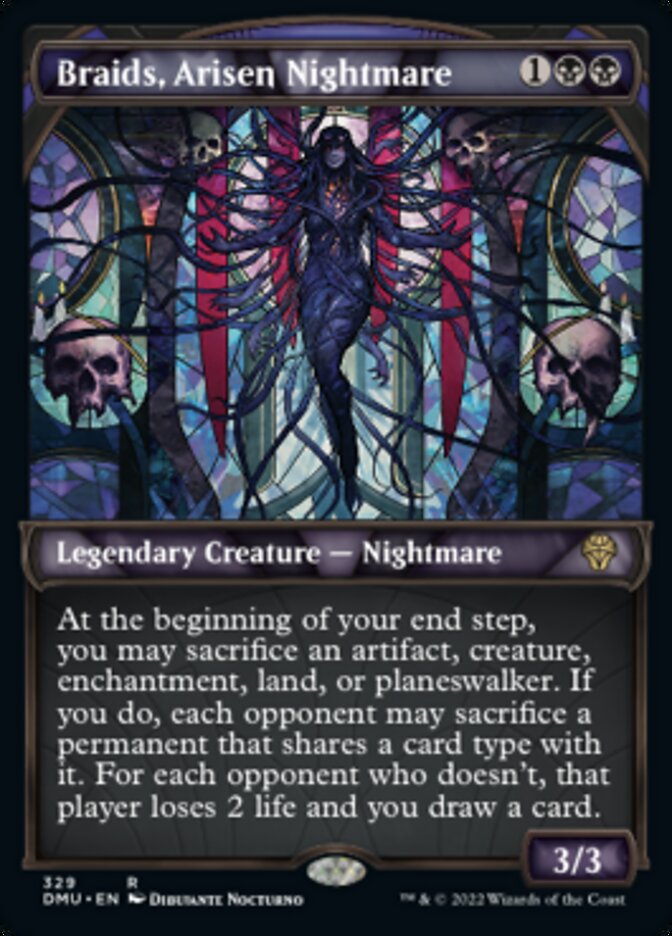 Braids, Arisen Nightmare (Showcase Textured) [Dominaria United] | Card Citadel