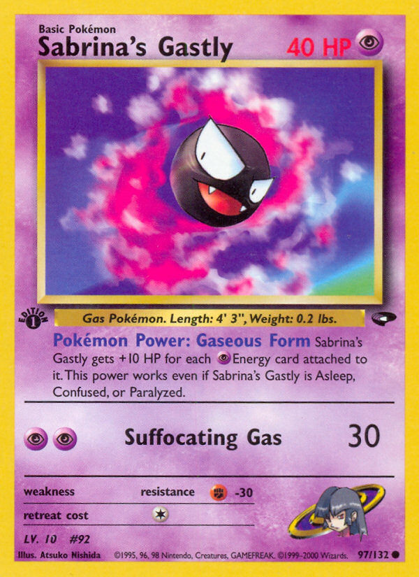 Sabrina's Gastly (97/132) [Gym Challenge 1st Edition] | Card Citadel