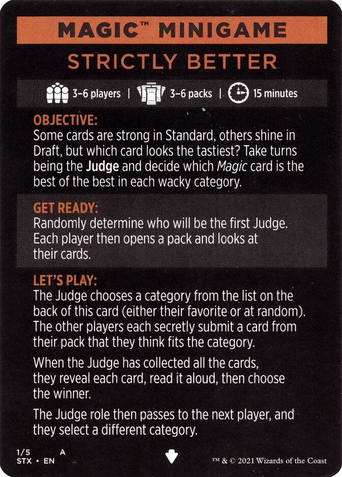 Strictly Better (Magic Minigame) [Strixhaven: School of Mages Minigame] | Card Citadel