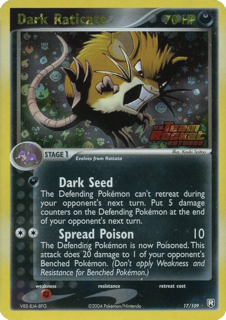 Dark Raticate (17/109) (Stamped) [EX: Team Rocket Returns] | Card Citadel