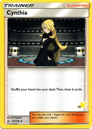 Cynthia (119/156) (Pikachu Stamp #24) [Battle Academy 2020] | Card Citadel