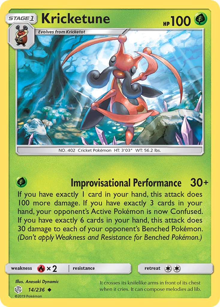 Kricketune (14/236) [Sun & Moon: Cosmic Eclipse] | Card Citadel