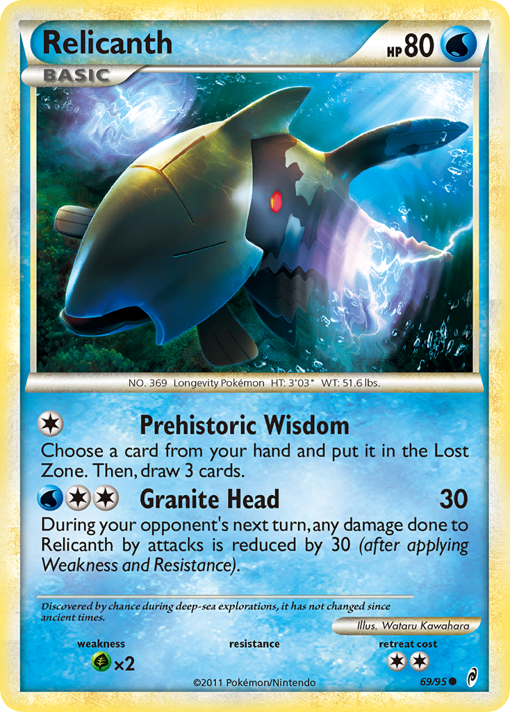 Relicanth (69/95) [HeartGold & SoulSilver: Call of Legends] | Card Citadel