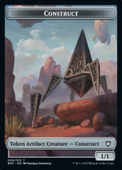 Construct (008) // Phyrexian Myr Double-Sided Token [The Brothers' War Commander Tokens] | Card Citadel