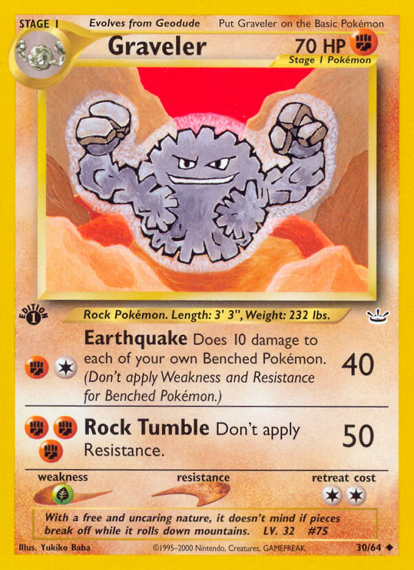 Graveler (30/64) [Neo Revelation 1st Edition] | Card Citadel