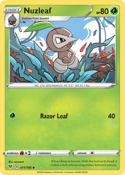Nuzleaf (011/185) [Sword & Shield: Vivid Voltage] | Card Citadel