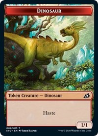 Dinosaur // Human Soldier (005) Double-sided Token [Ikoria: Lair of Behemoths Tokens] | Card Citadel