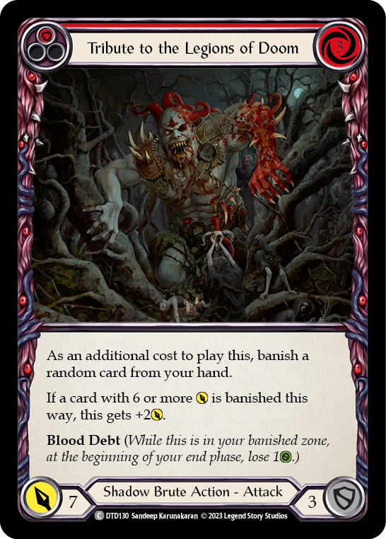 Tribute to the Legions of Doom (Red) [DTD130] (Dusk Till Dawn)  Rainbow Foil | Card Citadel