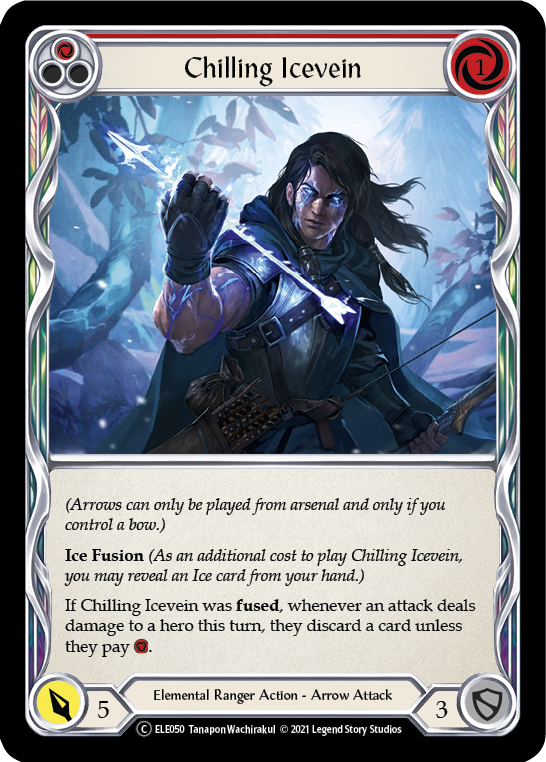 Chilling Icevein (Red) [U-ELE050] Unlimited Rainbow Foil | Card Citadel