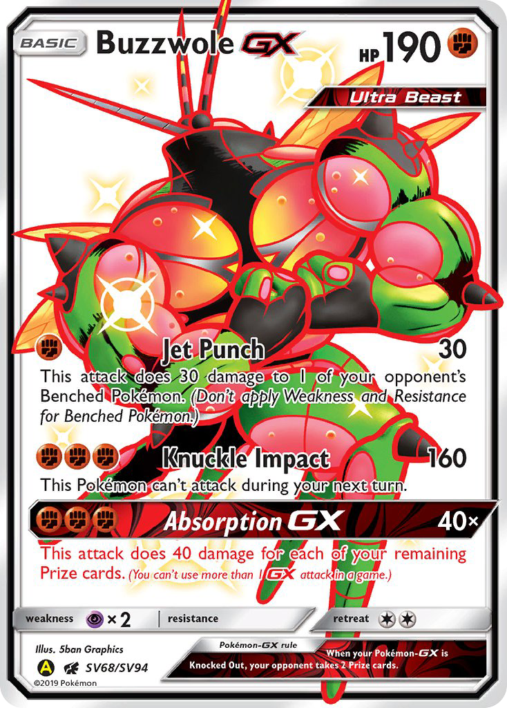 Buzzwole GX (SV68/SV94) [Sun & Moon: Hidden Fates - Shiny Vault] | Card Citadel