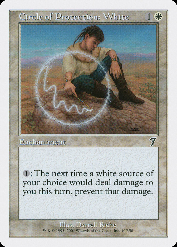 Circle of Protection: White [Seventh Edition] | Card Citadel