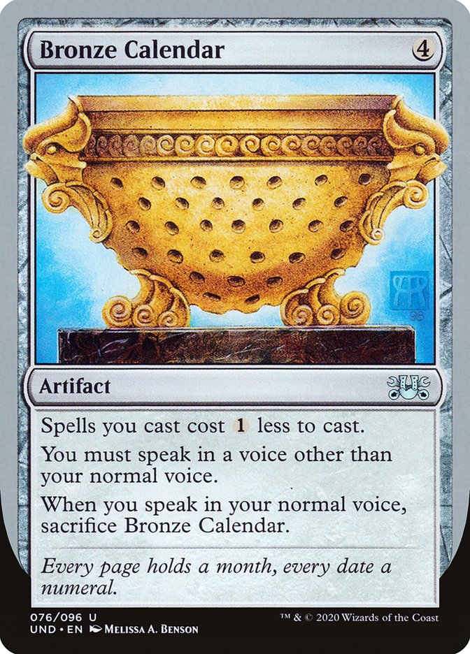 Bronze Calendar [Unsanctioned] | Card Citadel