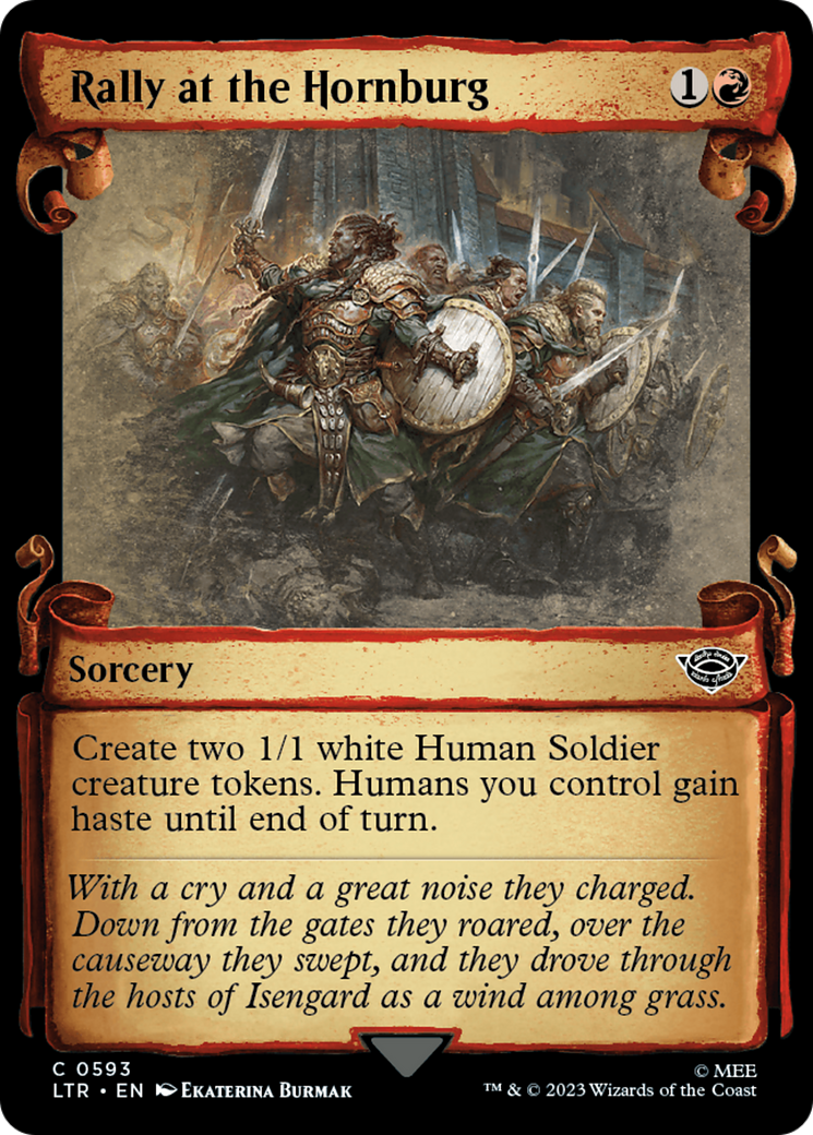 Rally at the Hornburg [The Lord of the Rings: Tales of Middle-Earth Showcase Scrolls] | Card Citadel