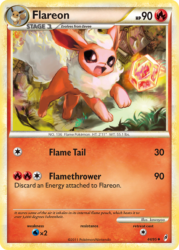 Flareon (44/95) [HeartGold & SoulSilver: Call of Legends] | Card Citadel