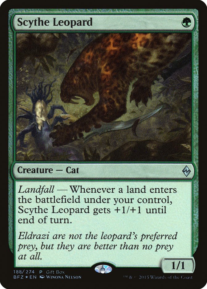 Scythe Leopard (Gift Box) [Battle for Zendikar Promos] | Card Citadel