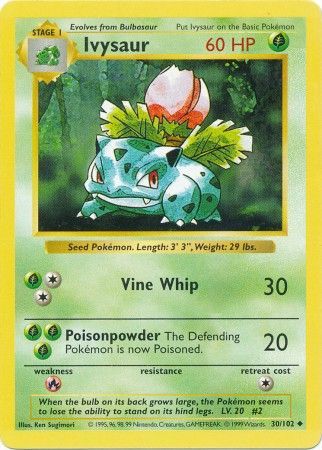 Ivysaur (30/102) [Base Set Shadowless Unlimited] | Card Citadel