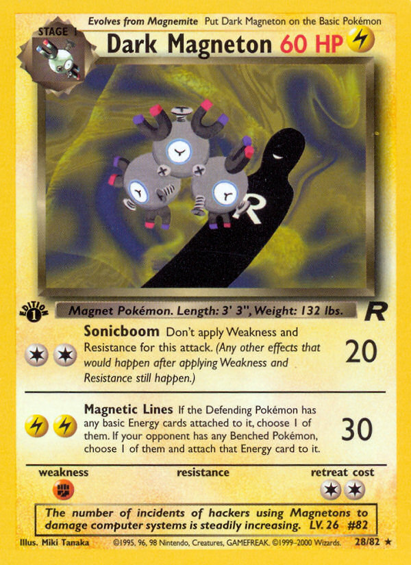 Dark Magneton (28/82) [Team Rocket 1st Edition] | Card Citadel