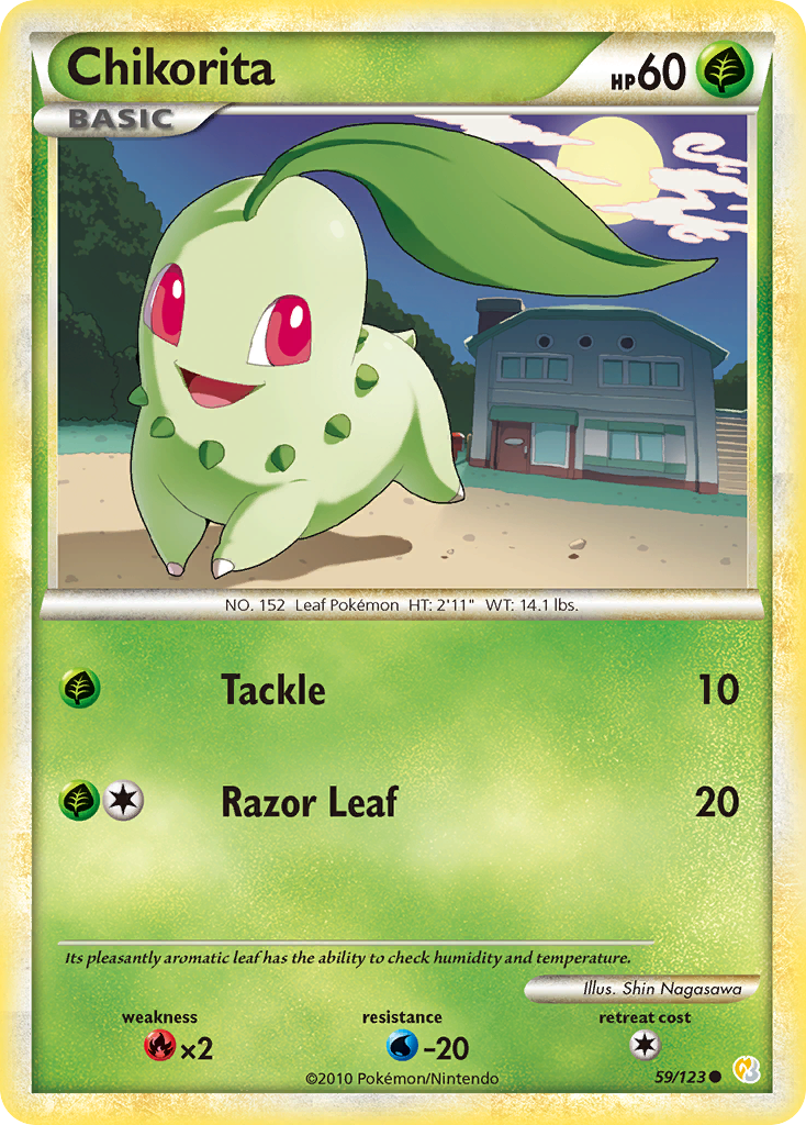 Chikorita (59/123) [HeartGold & SoulSilver: Base Set] | Card Citadel