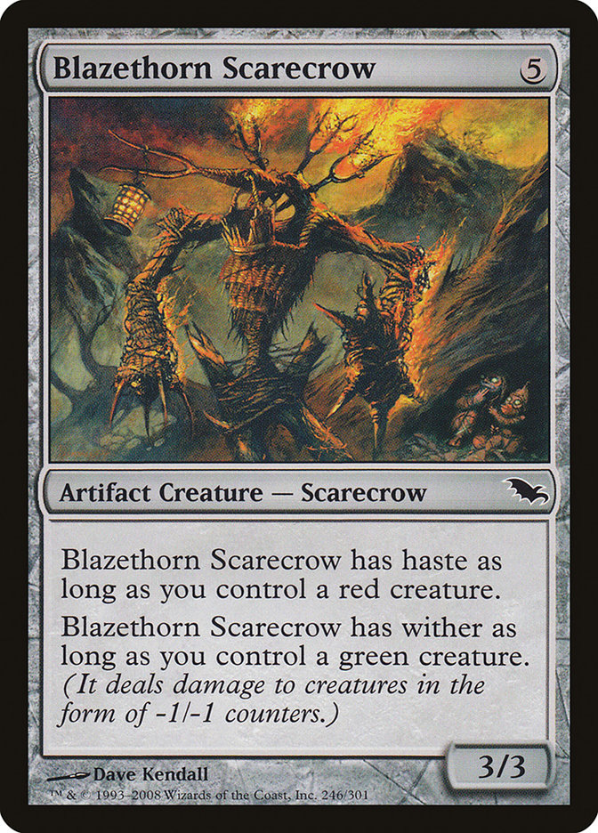 Blazethorn Scarecrow [Shadowmoor] | Card Citadel