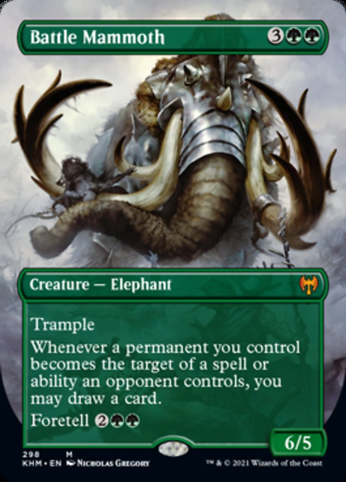 Battle Mammoth (Borderless Alternate Art) [Kaldheim] | Card Citadel