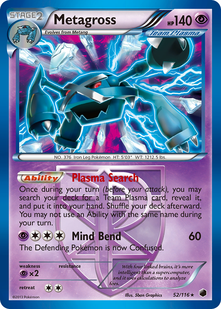 Metagross (52/116) [Black & White: Plasma Freeze] | Card Citadel