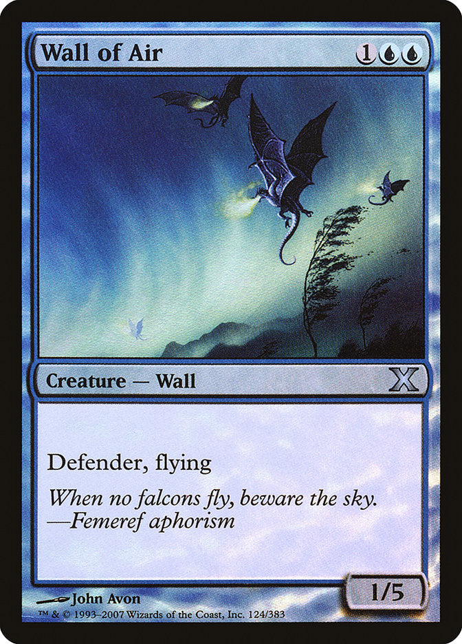 Wall of Air (Premium Foil) [Tenth Edition] | Card Citadel