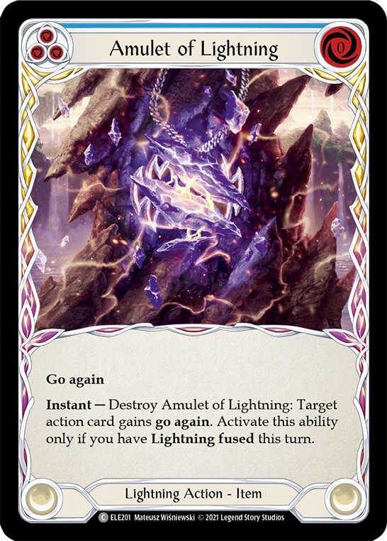 Amulet of Lightning [ELE201] (Tales of Aria)  1st Edition Rainbow Foil | Card Citadel