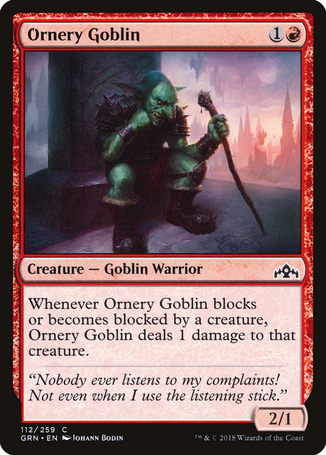 Ornery Goblin [Guilds of Ravnica] | Card Citadel