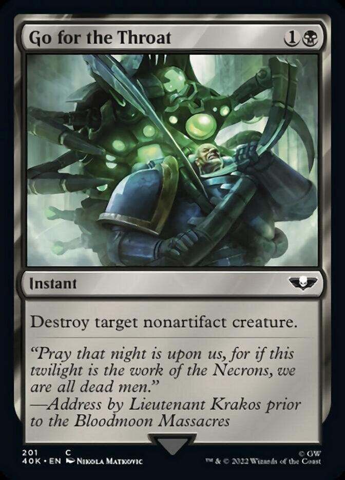 Go for the Throat (Surge Foil) [Universes Beyond: Warhammer 40,000] | Card Citadel